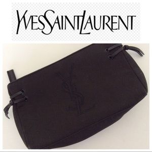 YSL BLACK FABRIC CLUTCH OR COSMETIC BAG